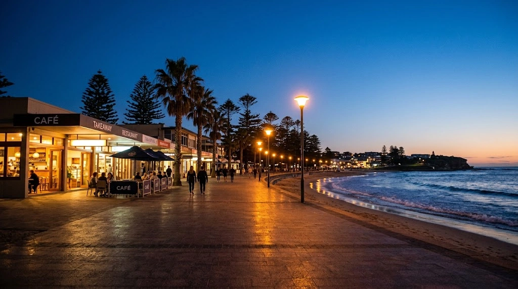 Blue hour along the Cronulla esplanade