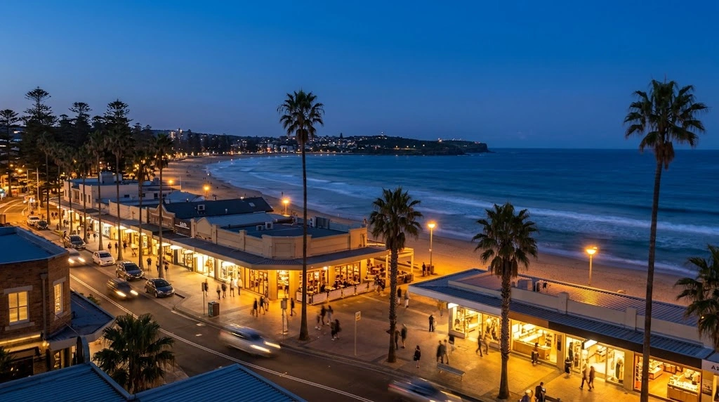 Harbour at dusk from the Manly side