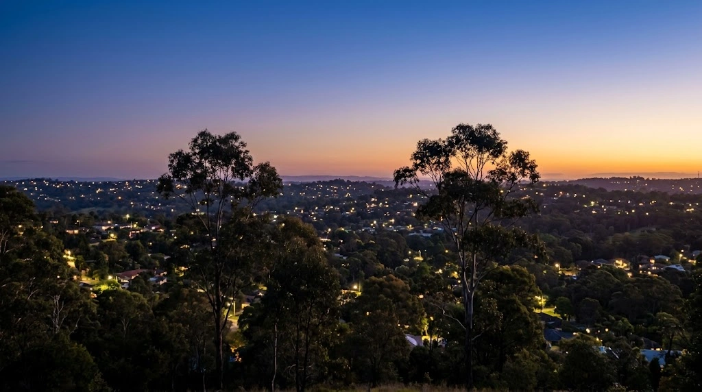Dusk over the Hills District near Castle Hill