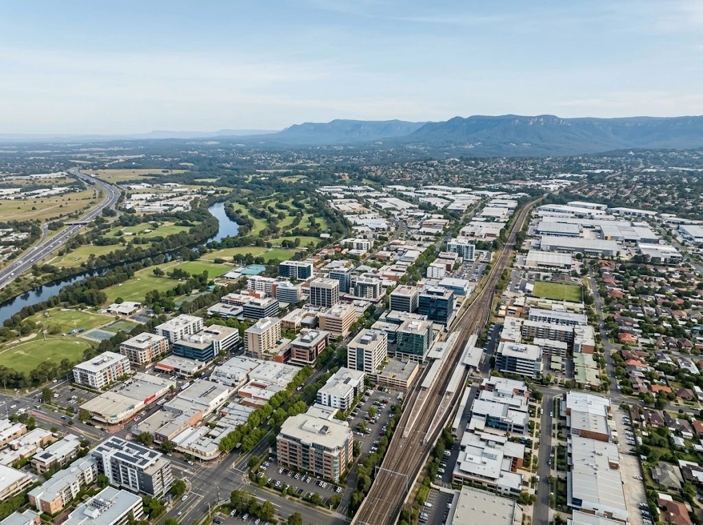 Penrith CBD and wider Western Sydney metropolitan area representing target market